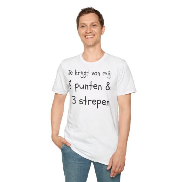 T-Shirt Grappig | 8 punten en 3 strepen