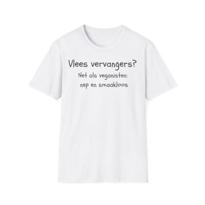 Vleesvervangers shirt met humoristische tekst, perfect voor carnivoren en liefhebbers van grappige shirts.