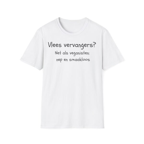 Vleesvervangers shirt met humoristische tekst, perfect voor carnivoren en liefhebbers van grappige shirts.